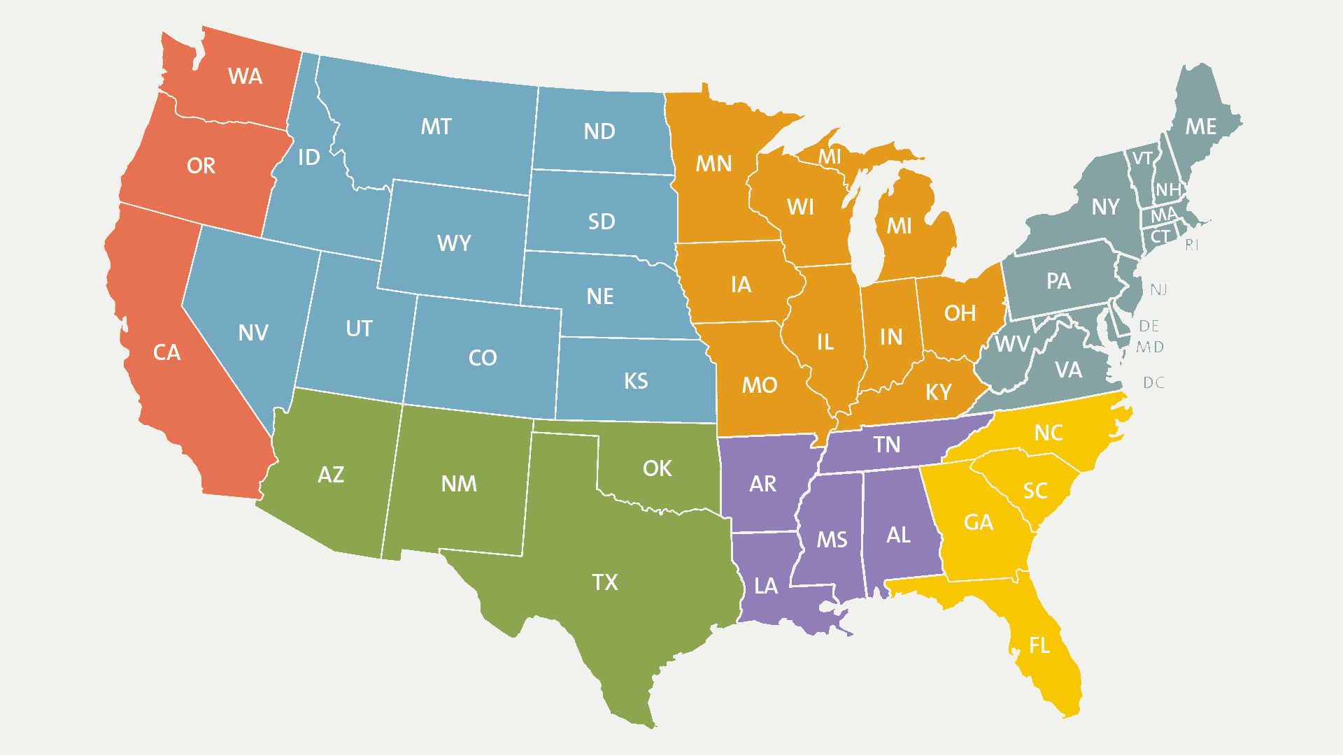 USA Regionswahl (Winter)